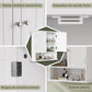 Smuxee Bathroom Wall Storage Cabinets with Door and Open Shelves,over The Toilet Storage,White Small