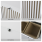 Semiocthome Bathroom Cabinet Laundry Basket Cabinet with Slatted Door and Adjustable Shelf, Laundry Room, Bedroom, White