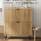 Smart FENDEE Shoe Cabinet with 2 Flip Drawers Freestanding Shoe Storage Cabinet, Entryway, Natural