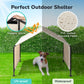Smart FENDEE Pet Shade Shelter Tent for Large Medium Dogs,4'x4'x3' Outdoor Sun Rain Canopy Pet House