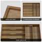 Semiocthome Drawer Organizer Silverware Organizer Kitchen Utensil Holder,7 Slots, Acacia Wood