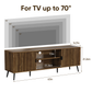 Smuxee Entertainment Center for TVs,Fluted TV Stands for 65 Inch TV,Walnut