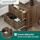 Semiocthome Mid Century Nightstand with 2 Drawers,Bedside Table for Bedroom,Walnut,Adult