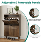 Semiocthome 23.6" Shoe Cabinet, Shoe Storage Cabinet with 2 Flip Drawers, Ventilated Grille Design,Tall Legs,Entryway, Walnut