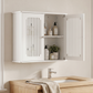 Semiocthome Bathroom Cabinet, Medicine Cabinet with Adjustable Shelf, White
