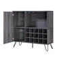 Algherohein 1 Door Wine Rack Bar Cabinet,Kitchen Buffet Cabinet Sideboard,Gray