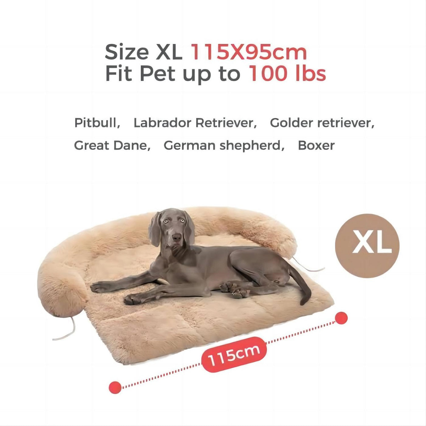 Algherohein Dog Beds for Large Medium Small Size,Washable Dog Crate Mat Pet Bed