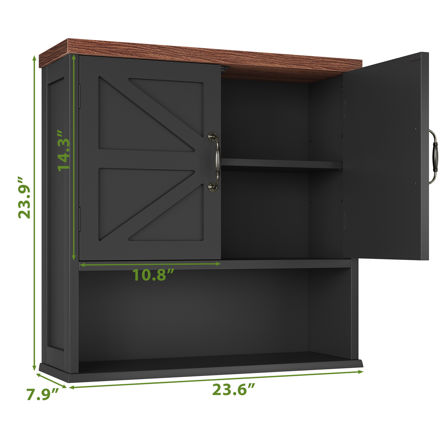 Smuxee Bathroom Cabinet Storage with Bathroom Shelf, Over the Toilet Storage Wall Cabinet