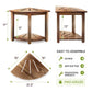 Smuxee Teak Shower Chair,Waterproof Bathroom Shower Stool