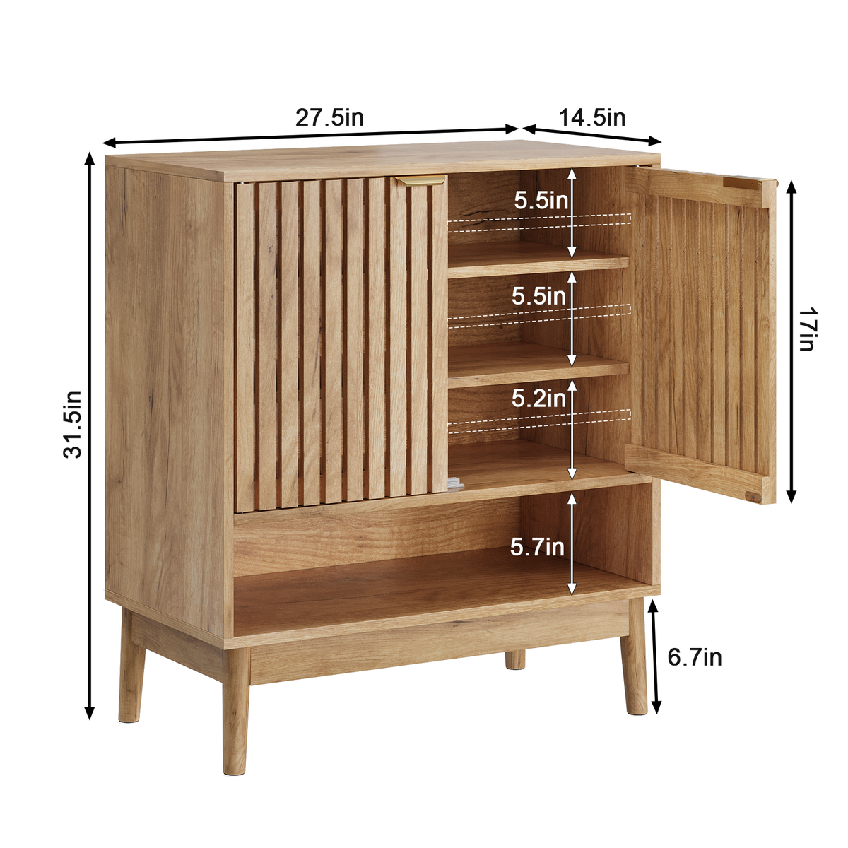 Smuxee Shoe Storage Cabinet with Doors,16-24 Pairs Shoes Organizer for Front Door,Entrance