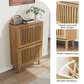 Semiocthome 31.5" Shoe Storage Cabinet with 2 Flip Louvered Drawers for Entryway, Hallway, Natural