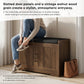 Semiocthome Shoe Bench with Storage for Entryway, Shoe Cabinet with Thick Padded Cushion, Walnut