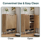 Semiocthome 6-Tier Shoe Storage Cabinet with Adjustable Shelves, Shoe Cabinet for Entryway