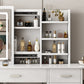Smart FENDEE Modern Vanity Table Set with Mirror Lights, 5 Shelves,5 Drawers,Bedroom,White