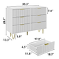 Algherohein 6 Drawers Dressers for Bedroom,Double Chest of Drawers