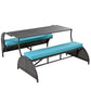 Algherohein Versatile Outdoor Couch,Loveseat Sofa or 4 Outdoor Seating and Table