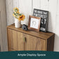 Smart FENDEE Shoe Cabinet with 2 Flip Drawers, Shoe Rack for Entryway, Hallway, 31.5", Walnut