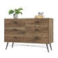 Algherohein Modern Dressers for Bedroom,Chest of 6 Drawers,Storage Cabinet for Living Room