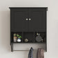 Smuxee Bathroom Storage Cabinet Organizer with Adjustable Shelf and Towel Bar