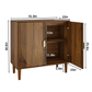 Algherohein Accent Cabinet with Storage, Bathroom Storage Organizer Sideboard Cabinets,TV Stand Coffee Bar for Living Room,Walnut