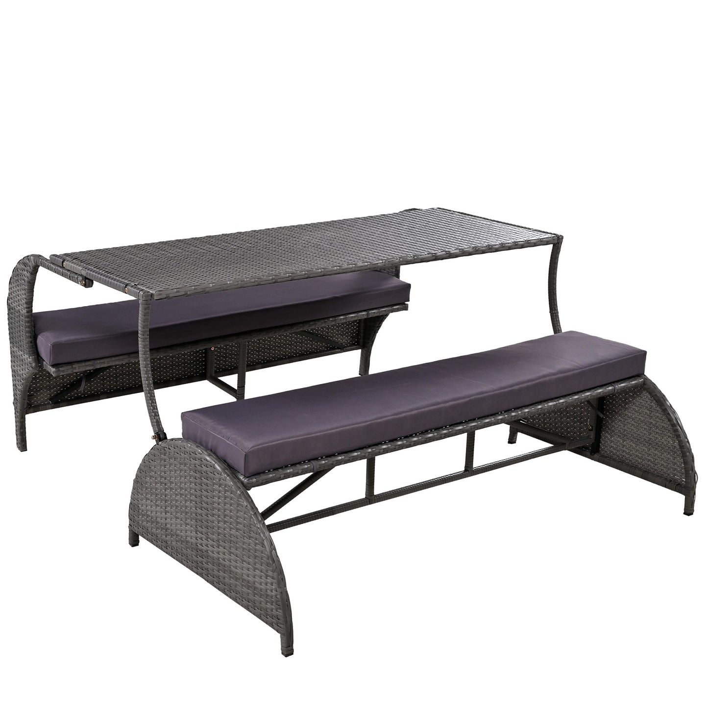 Algherohein Versatile Outdoor Couch,Loveseat Sofa or 4 Outdoor Seating and Table