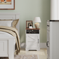 Algherohein Farmhouse Nightstand with Charging Station,Night Stands for Bedroom