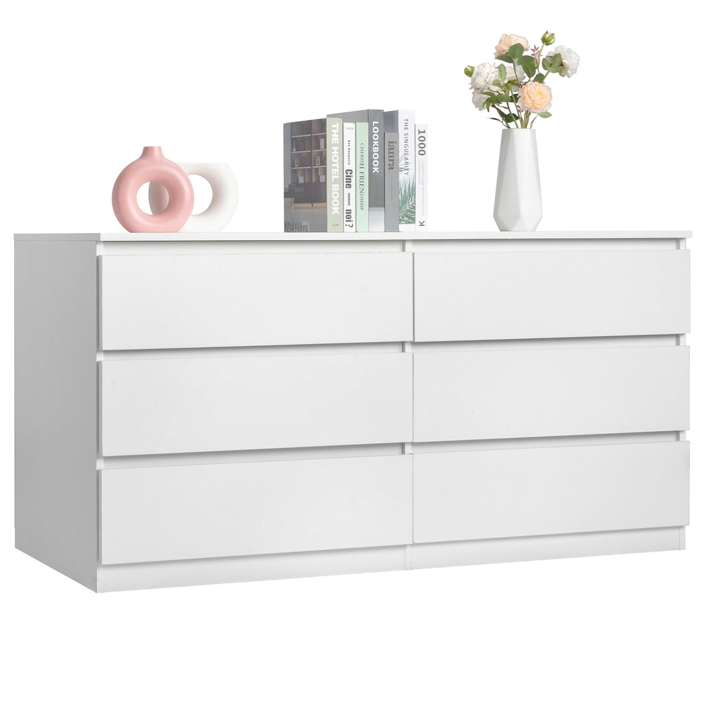 Algherohein Wood  Drawer Dresser for Bedroom,Tall Dressers Chest of Drawers,Adult