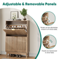 Semiocthome 23.6" Modern Shoe Cabinet, Shoe Storage Cabinet with 2 Flip Drawers for Entryway, Natural