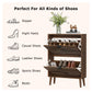 Semiocthome 23.6" Shoe Cabinet with 2 Flip Drawers Wood Shoe Organizer for Entryway, Walnut
