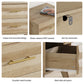 Semiocthome Nightstand with 2 Drawers and Unique 3D Fluted Design, Bedside Table for Bedroom, Oak