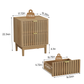 Semiocthome Nightstand Set of 2, Bedside Table with 2 Grille Drawers for Bedrooms, Natural Oak, Adult