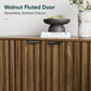 Algherohein Modern Sideboard and Buffets with 1 Storage Shelf,Entryway Fluted Cabinet with Doors