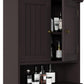 Smuxee Bathroom Wall Storage Cabinets with Door and Open Shelves,over The Toilet Storage,White Small