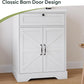 Smart FENDEE 23.62" Bathroom Vanity with Sink, Storage Cabinet with Barn Door & Drawer, White
