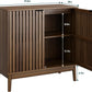 Smart FENDEE Kitchen Buffet Cabinet with Adjustable Shelf, Wood Coffee Bar Cabinet,Set of 2,Walnut