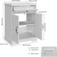 Smart FENDEE 23.62" Bathroom Vanity with Sink, Storage Cabinet with Barn Door & Drawer, White