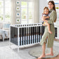 Palmer 3-in-1 Convertible Island Crib  White/Black