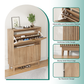 Semiocthome 31.5" Modern Shoe Cabinet, Shoe Storage Cabinet with 2 Flip Drawers for Entryway, Natural