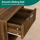Semiocthome Mid Century Nightstand with Drawer and Open Shelf,Bedside Table for Bedroom,Walnut,Adult