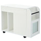 Algherohein Extendable End Table with Wheels,Modern Storage Side Table