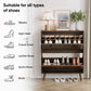 Semiocthome 31.5" Shoe Cabinet with 2 Flip Drawers, Farmhouse Shoe Rack for Entryway ,Walnut