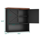 Semiocthome Farmhouse Bathroom Cabinet Medicine Cabinet with Adjustable Shelf for Bathroom, Black
