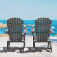 Smuxee Folding Adirondack Chair Sets of 2, Wood Chair for Outdoor Patio