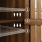 Semiocthome 31.5” Buffet Cabinet with 2 Slatted Doors and 1 Adjustable Shelf for Kitchen, Walnut