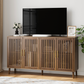 Semiocthome Sideboards and Buffets with 4 Doors and Adjustable Shelve,Coffee Bar for Kitchen, Walnut