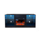 Algherohein Fireplace TV Stand for 65 inch TV,57.8in L Electric Fireplace Entertainment Center
