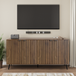Smart FENDEE Sideboard Buffet Cabinet with Adjustable Shelf and 4 Doors,Living Room,Kitchen,Walnut