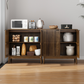 Algherohein Sideboard Cabinet with 4 Door & Adjustable Shelves, Kitchen Storage Organizer, Home Decor TV Stand for Living Room, Oak