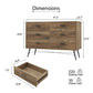 Algherohein Modern Dressers for Bedroom,Chest of 6 Drawers,Storage Cabinet for Living Room