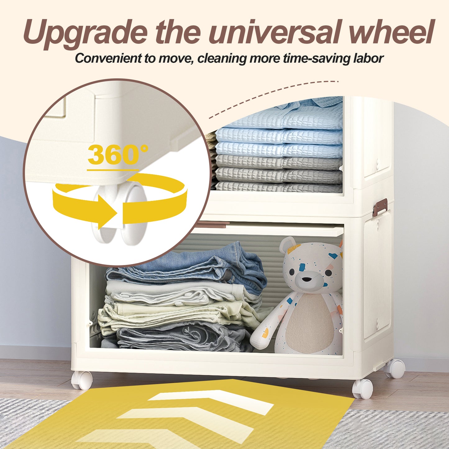 Algherohein Foldable Wardrobe Closet with 10 Clothes Rack and Rod,Closet Organizers and Storage